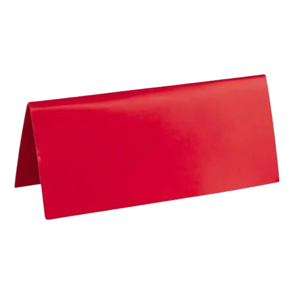 Marque-place rectangle Rouge - Lot de 10