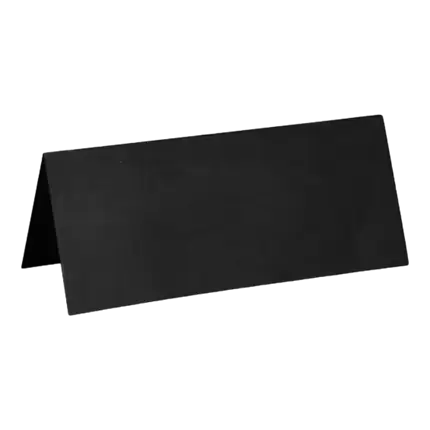 Marque-place rectangle Noir - Lot de 10