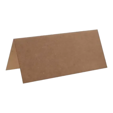 Marque-place rectangle Kraft - Lot de 10