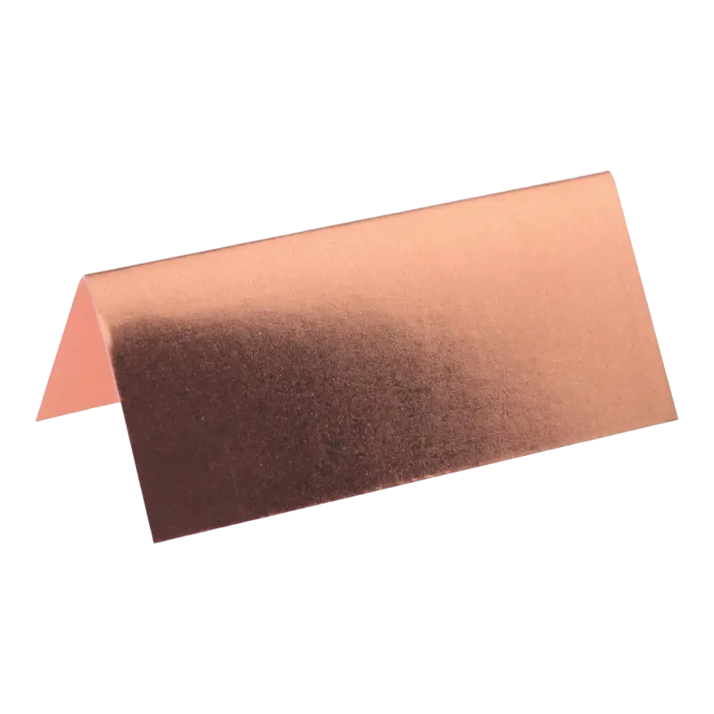 Marque-place rectangle métallisé ROSE GOLD - Lot de 10