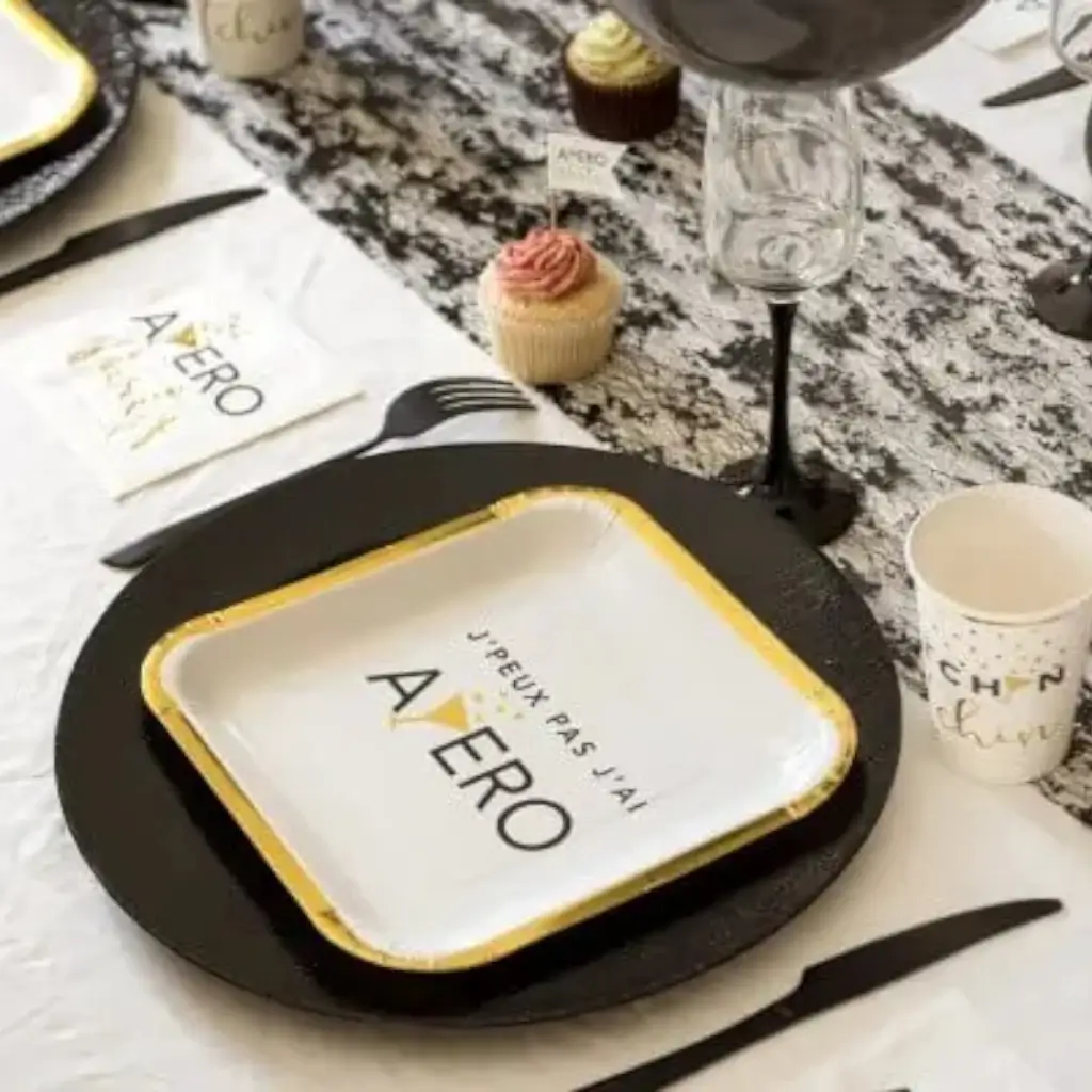 Assiette en carton Apéro ø23cm - Lot de 10