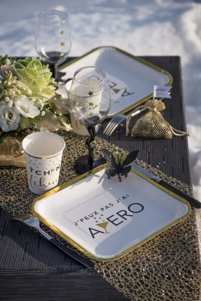 Assiette en carton "Apéro" ø23cm - Lot de 10