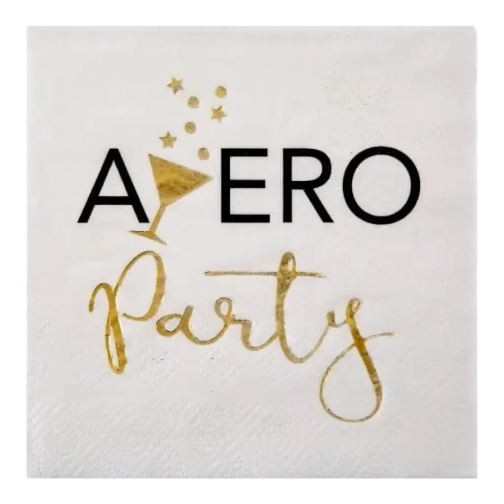 Serviette en papier Apéro blanc -  Lot de 20