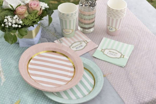Assiette en papier "Monsieur Chou" - Lot de 10