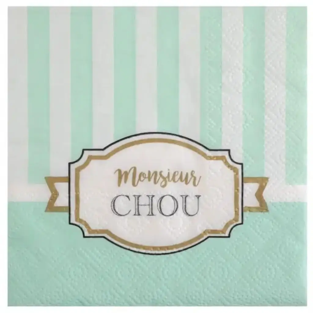 Serviettes en papier Monsieur Chou - Lot de 20