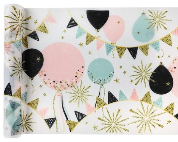 Runner da tavola Clayre & Eef 50x140 cm in cotone rosa