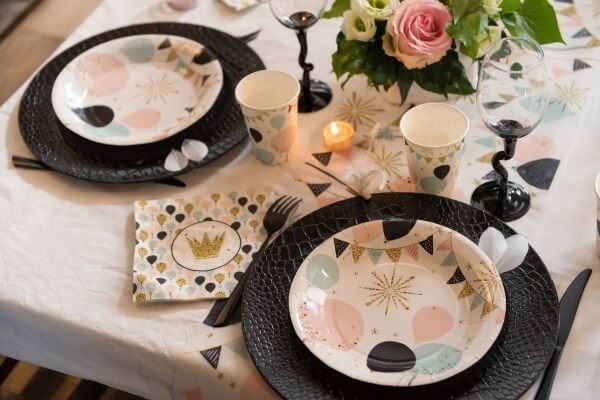 Assiette en papier "Festivité" ø22.5cm - Lot de 10
