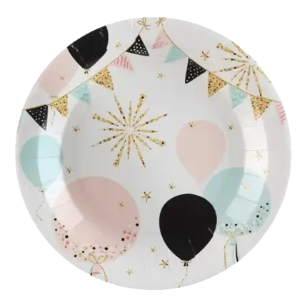 Assiette en papier Festivité ø22.5cm - Lot de 10