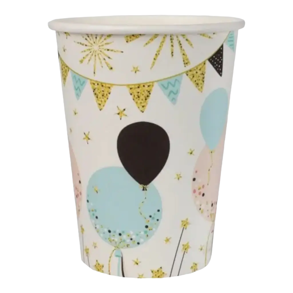 Gobelet en papier blanc Festivité - Lot de 10