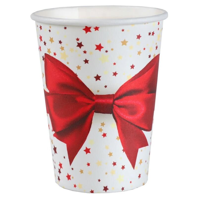 Gobelet en papier Cadeau de Noël - Lot de 10 : Vaisselle Jetable