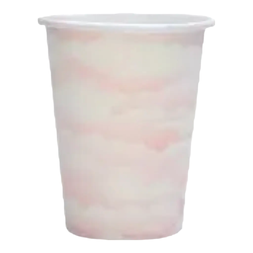 Gobelet en papier rose "Nuage" - Lot de 10