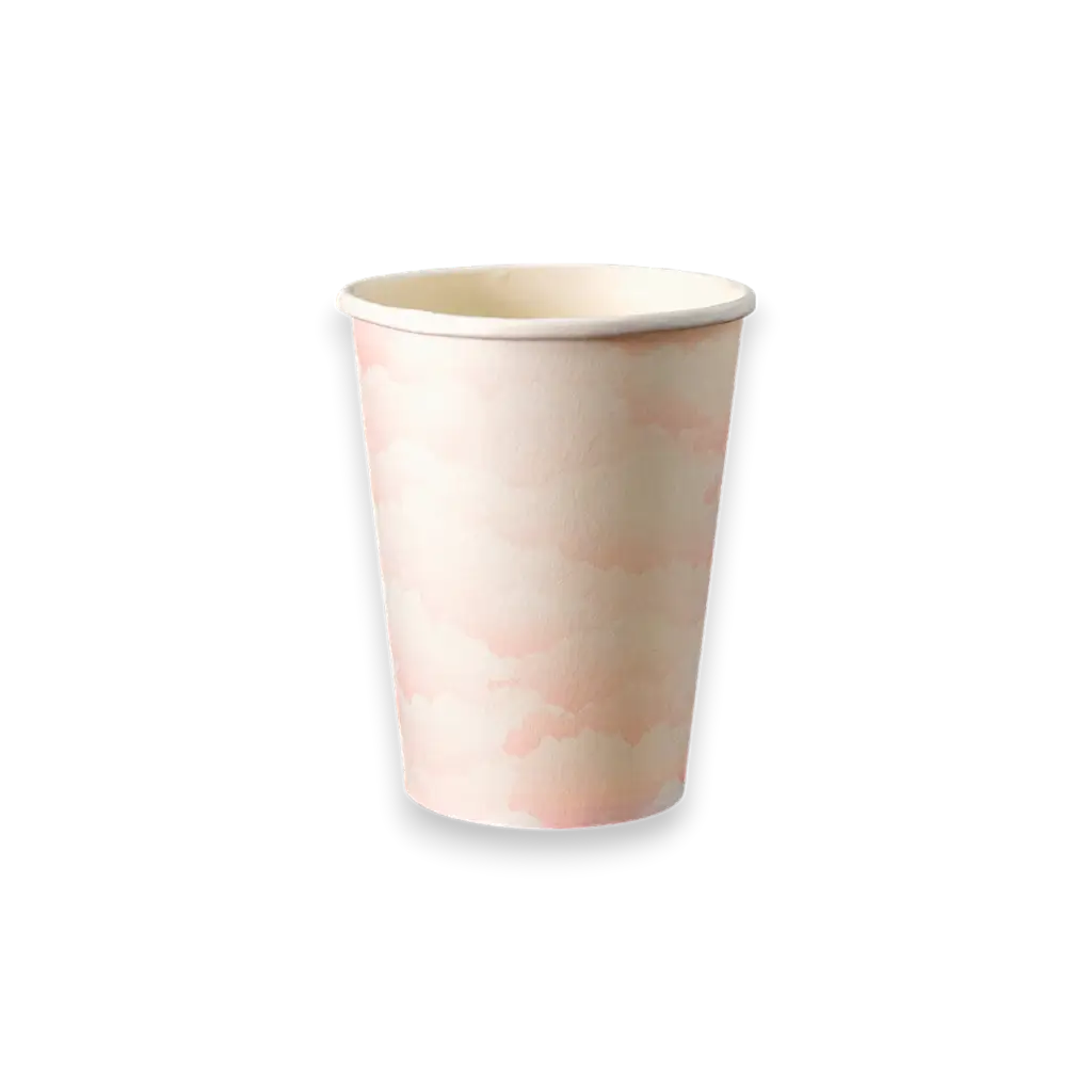 Gobelet en papier rose Nuage - Lot de 10