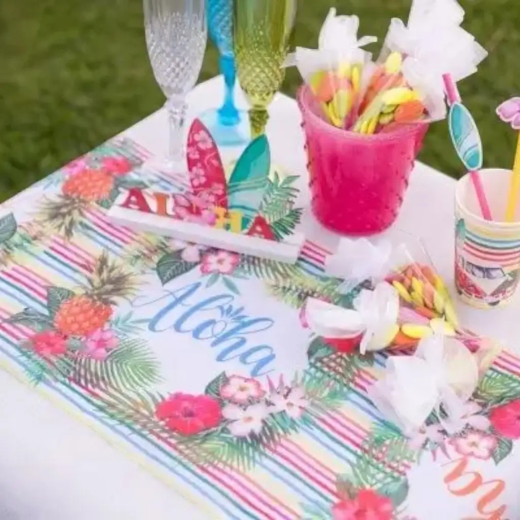Chemin de table Aloha Multicolore - 5m*30cm