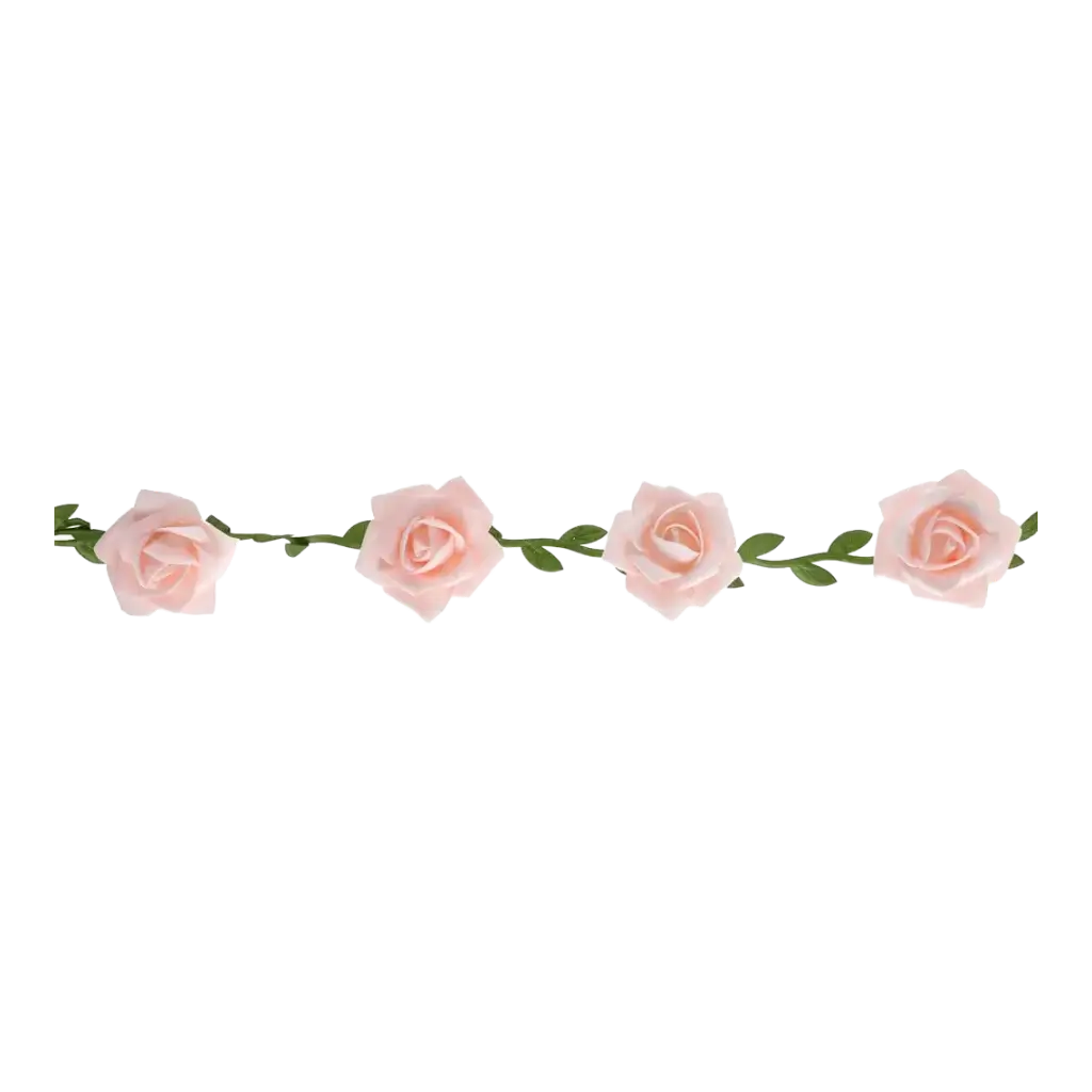 Guirlande de Roses couleur rose - ø 50mm / 120cm