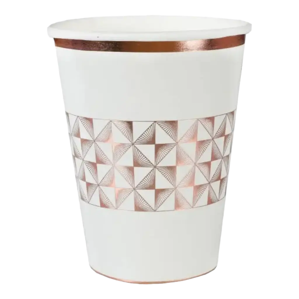 Gobelet en papier Carrés brillants - Lot de 10