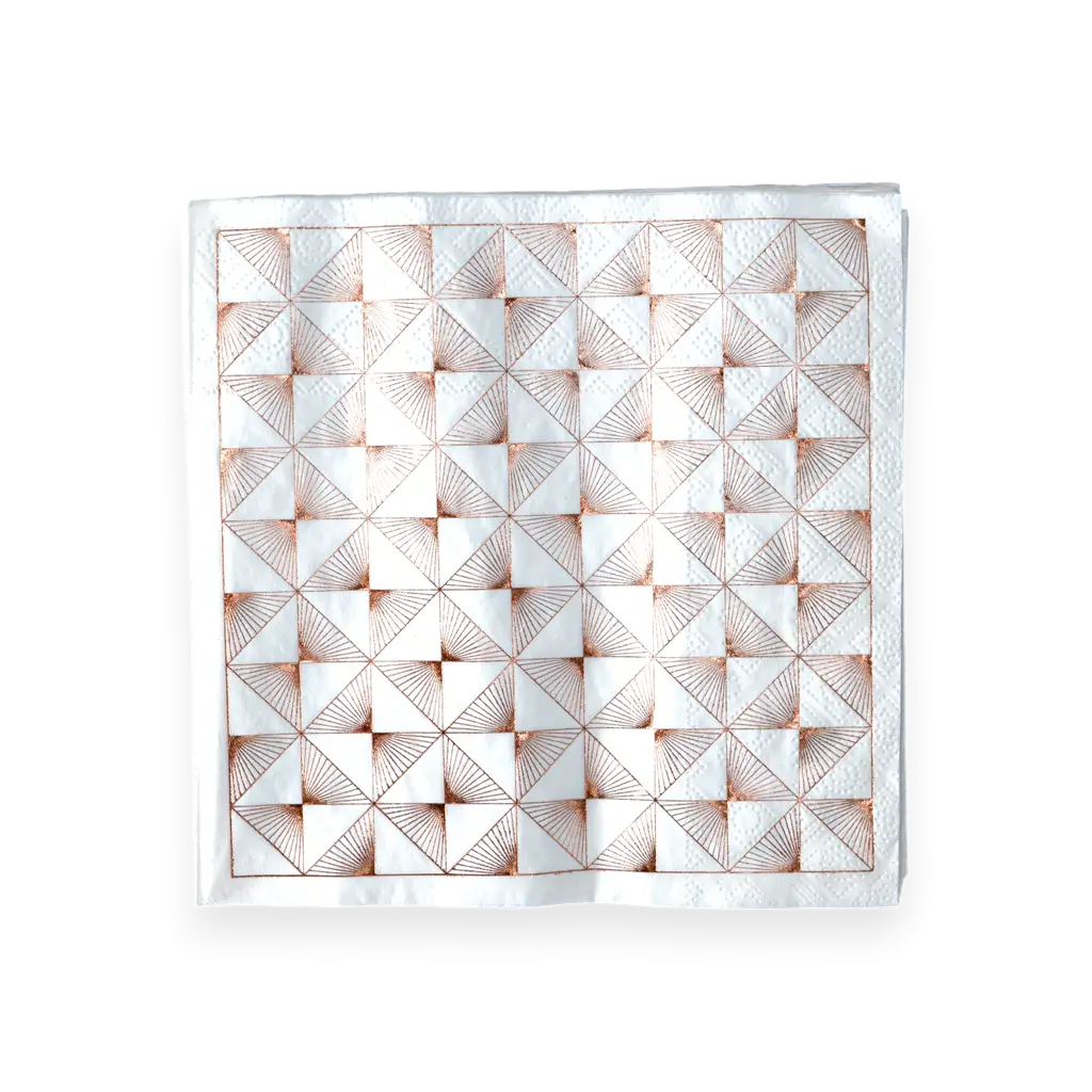 Serviette en papier "Carrés brillants" - Lot de 20