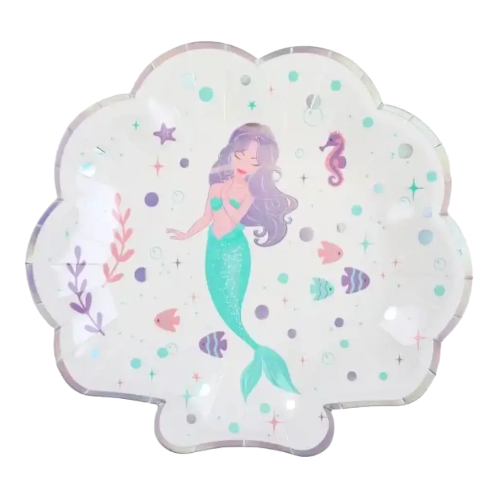 Assiette en papier Petite Sirène - Lot de 10