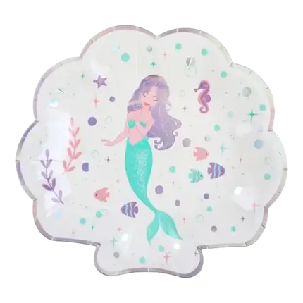 Assiette en papier Petite Sirène - Lot de 10