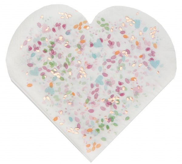Serviette en papier mariage "Merci beaucoup" -  Lot de 20