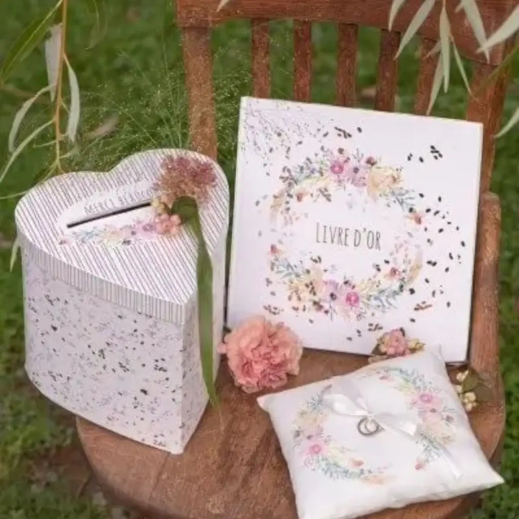 Livre d&#39;or mariage Merci beaucoup - 24 x 24cm