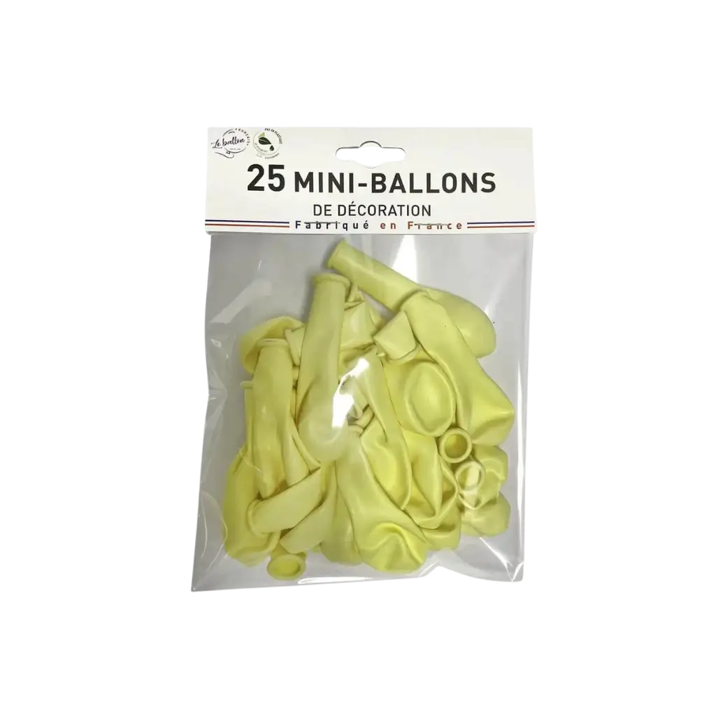 MINI BALLONS DE DECO OPAQUE CREME  (lot de 25) 