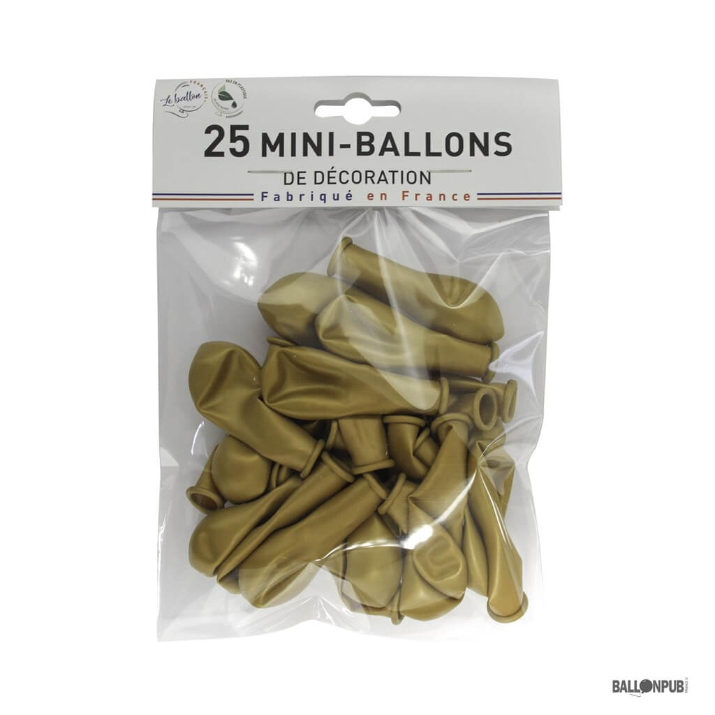 MINI BALLONS OR (lots de 25)