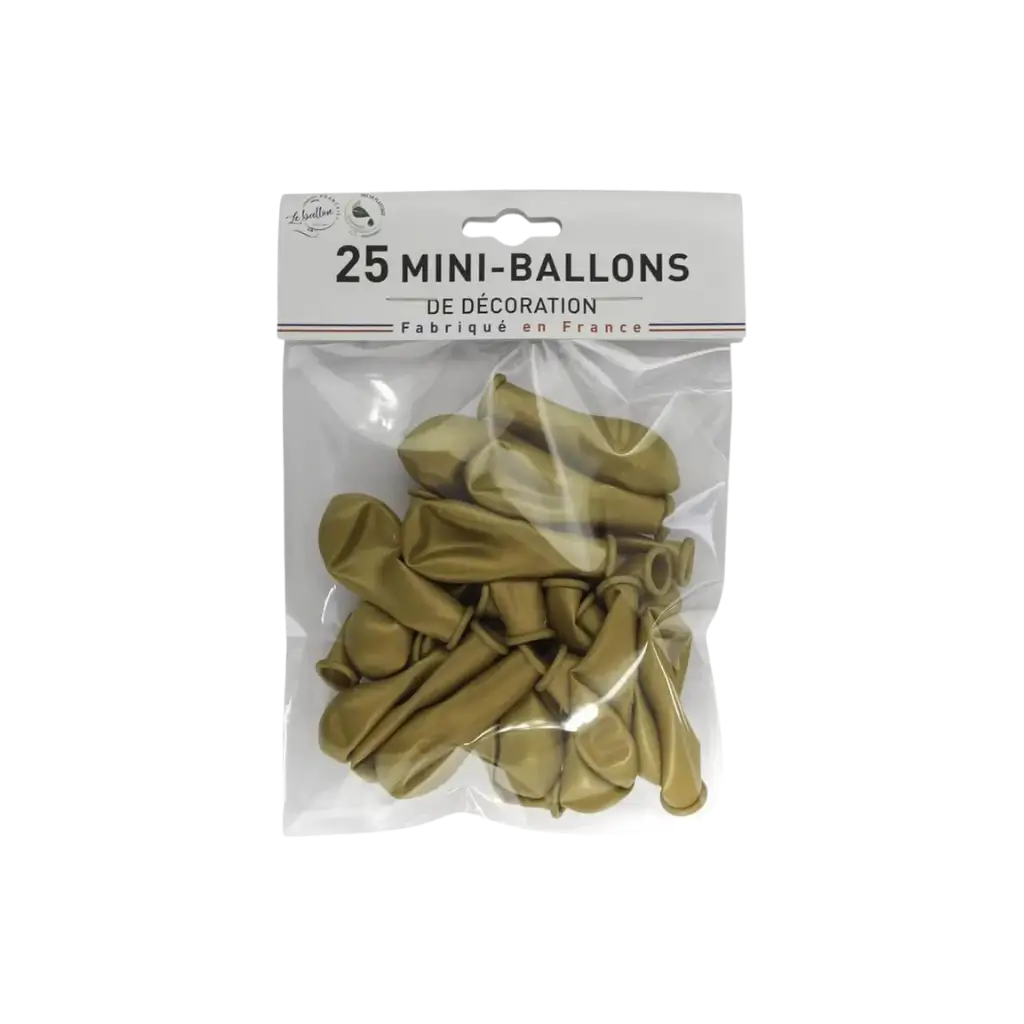  MINI BALLONS OR (lots de 25)