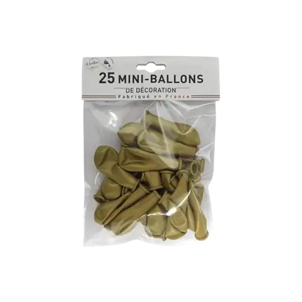 MINI BALLONS OR (lots de 25)