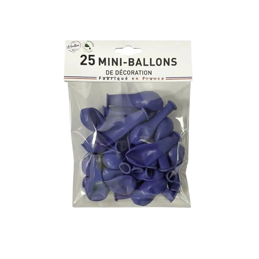 MINI BALLONS OPAQUE BLEU (lots de 25)