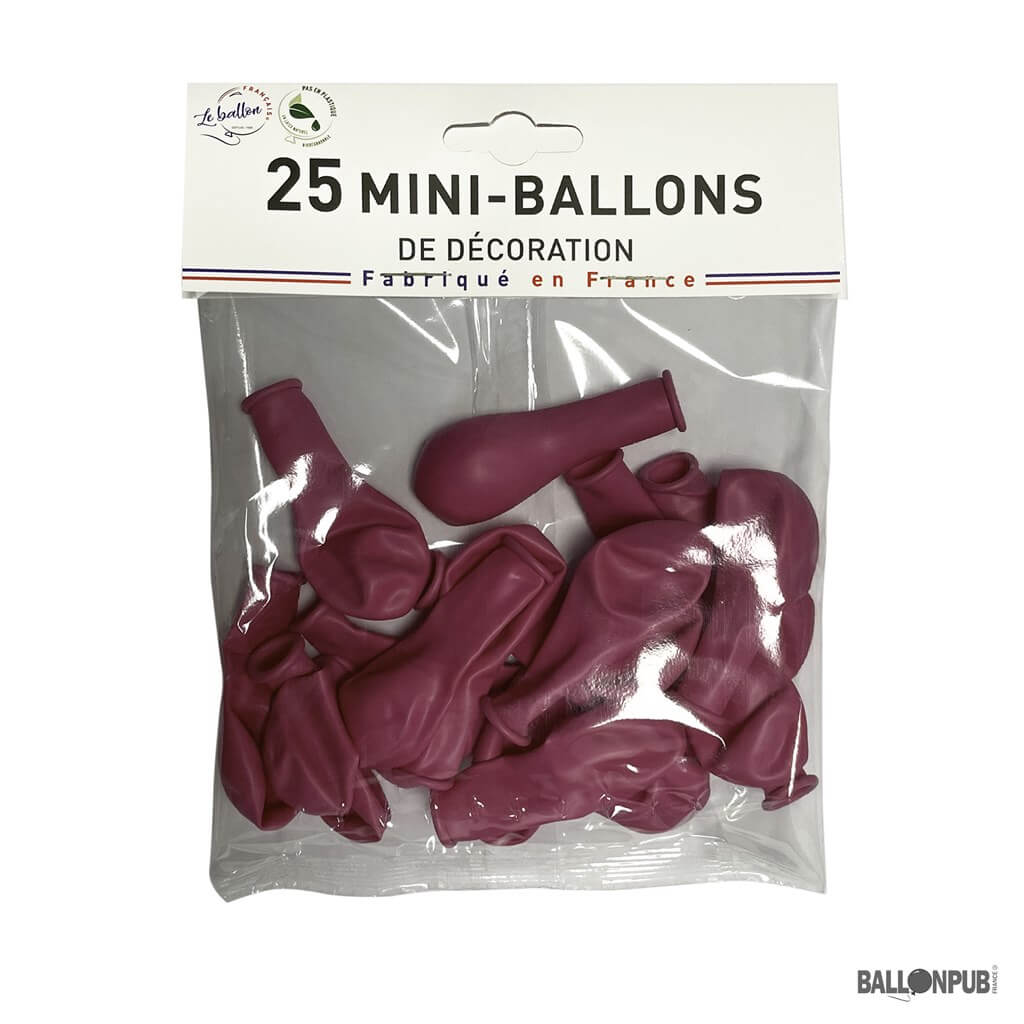 MINI BALLONS OPAQUE ROSE (lots de 25)