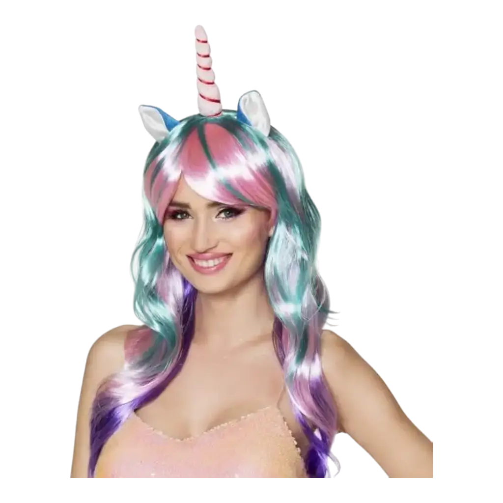 Perruque Licorne multicouleur pastel