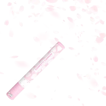 Canon confettis 40cm pétales roses couleur blanc