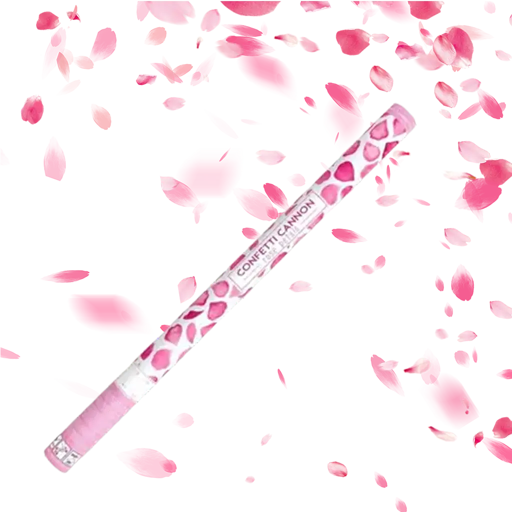 Canon confettis 80cm pétales roses couleur rose