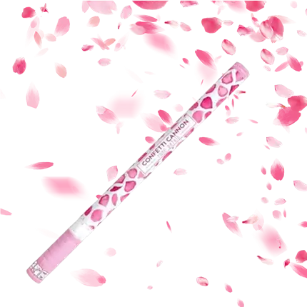 Canon confettis 80cm pétales roses couleur rose