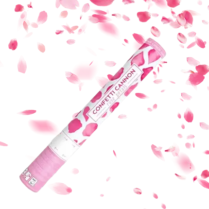 Canon confettis 40cm pétales roses couleur rose