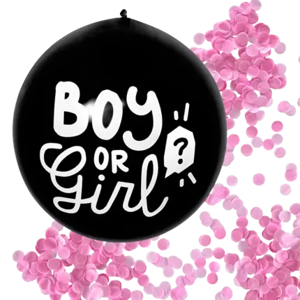 Ballon confettis 'Boy or Girl' CONFETTIS ROSES