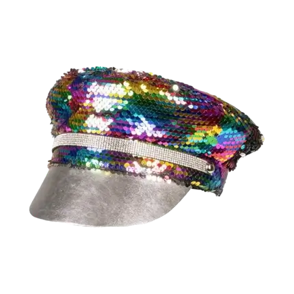 Casquette arc-en-ciel Argentée Réversible