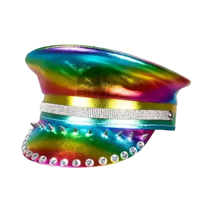 Casquette Arc-en-ciel avec Clous 