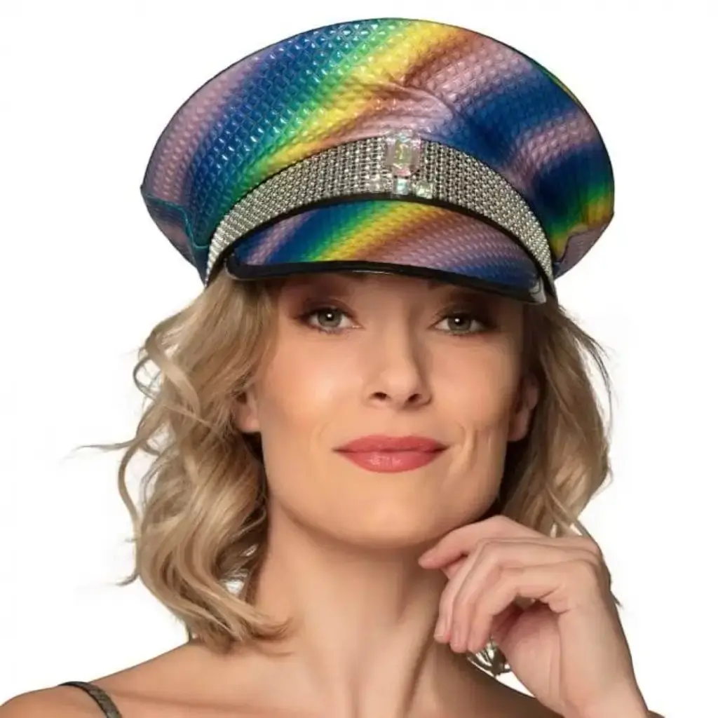 Casquette Multicolore avec Strass