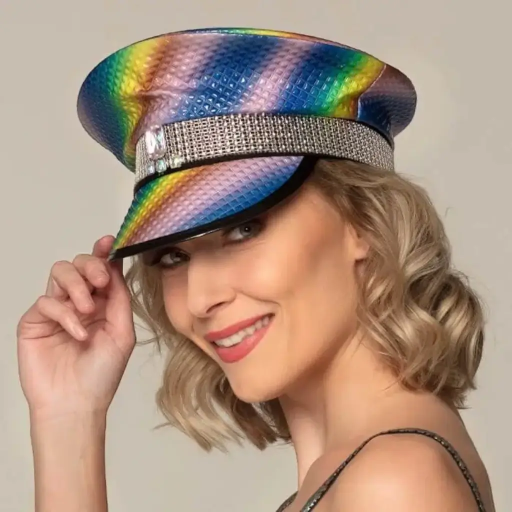 Casquette Multicolore avec Strass