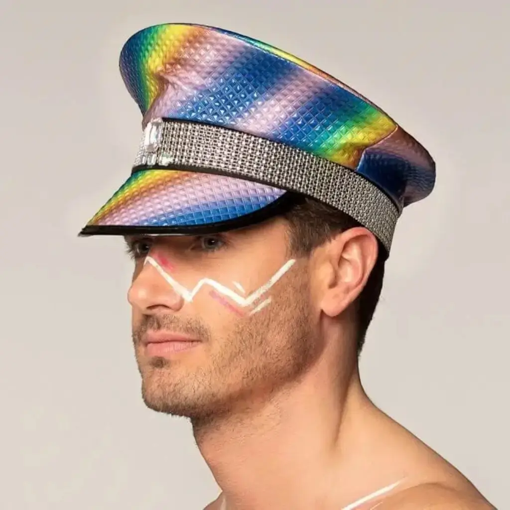 Casquette Multicolore avec Strass