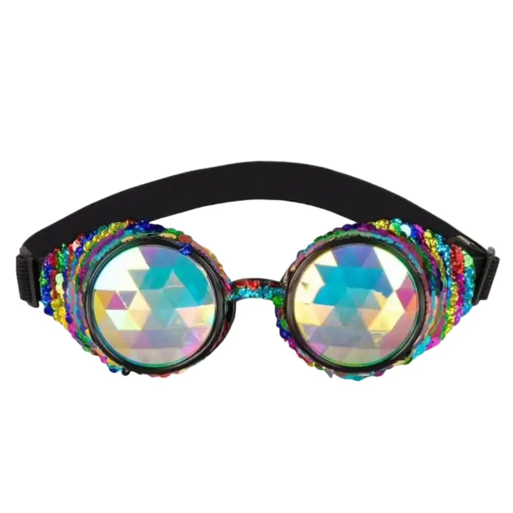 Lunettes Steampunk iridescentes