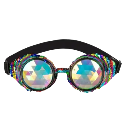 Lunettes Steampunk iridescentes