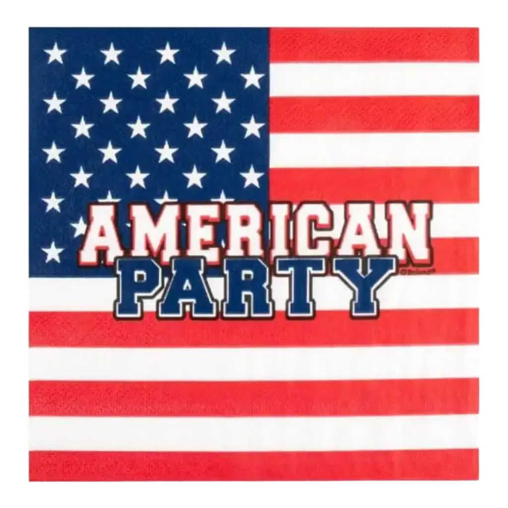 Serviettes "American party" (lot de 20)