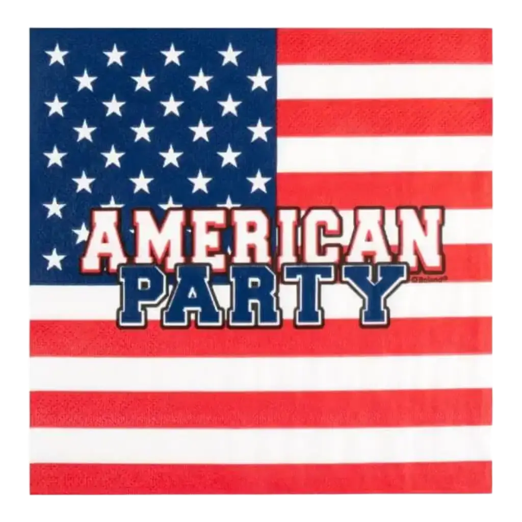Serviettes American party (lot de 20)