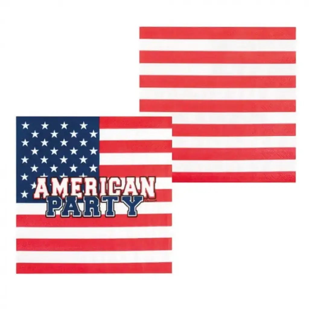 Serviettes American party (lot de 20)