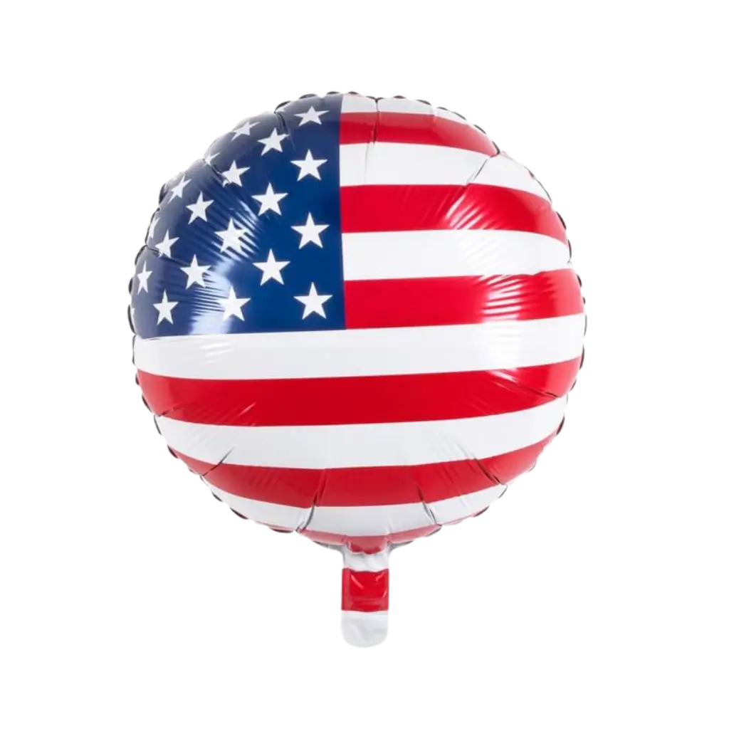 Ballon Rond Aluminium Drapeau des Etats-Unis