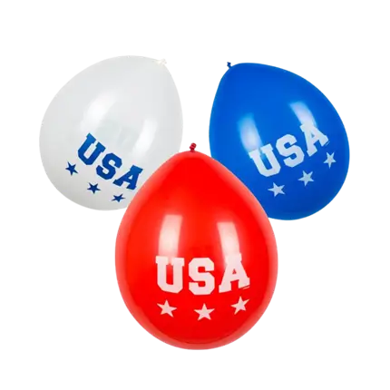 Ballon en Latex "USA" (lot de 6)