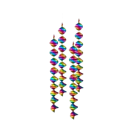 Décorations Spirales Arc-en-ciel (lot de 4)