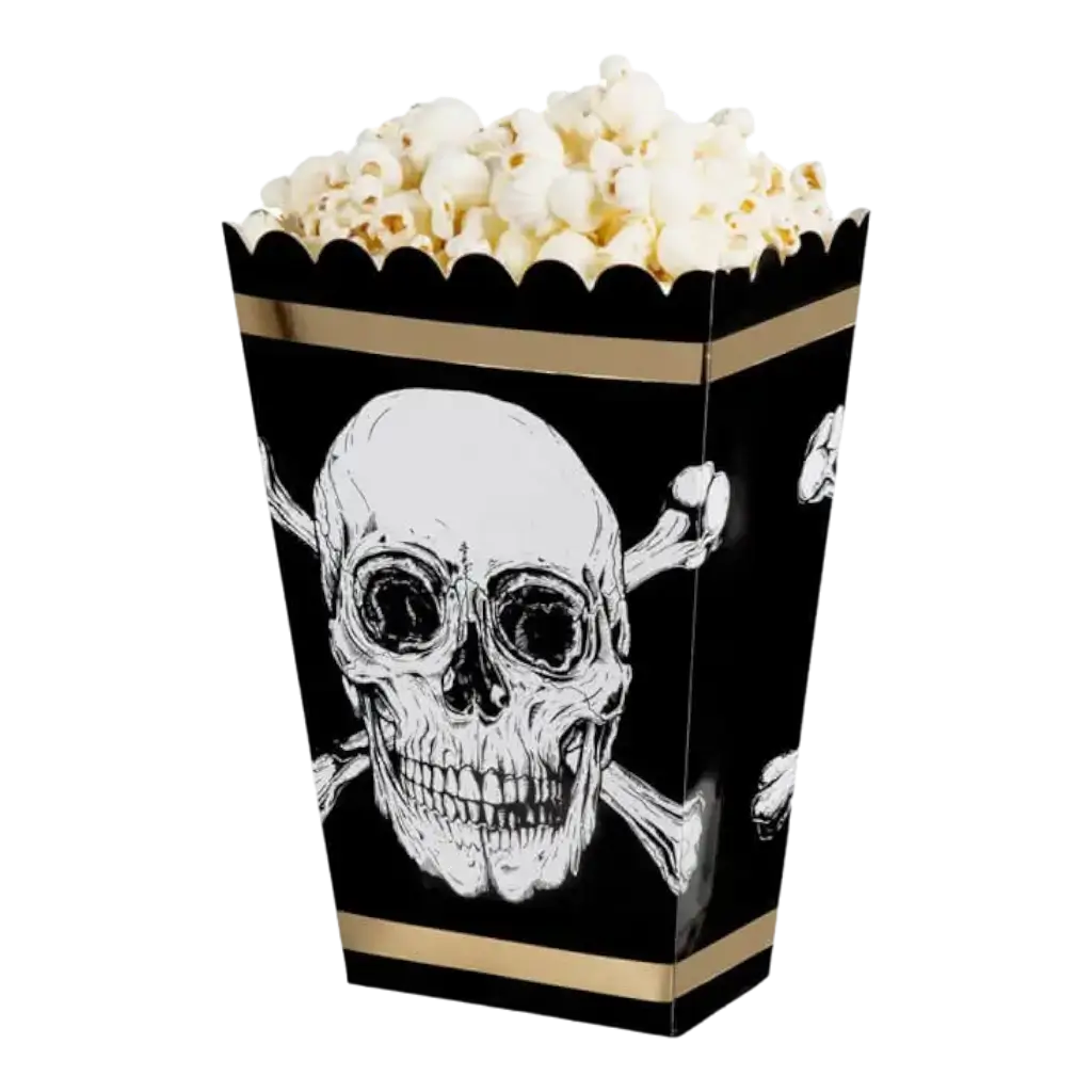 Pot Popcorn Tête de mort (lot de 4)